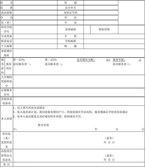 西部计划表去哪里盖章？word2003如何做报名表