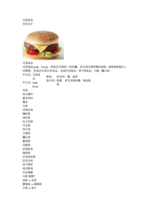 写一篇关于垃圾食品(junk food)的作文写我们不应该吃它吃它有什么坏处`我们应该少吃`我们应该吃些营养的？（少吃与营养）