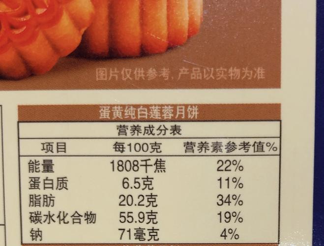 广式迷你小月饼热量？（广式月饼营养成分表）