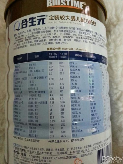 合生元满乐奶粉配方解析？（合生元奶粉的营养成分）