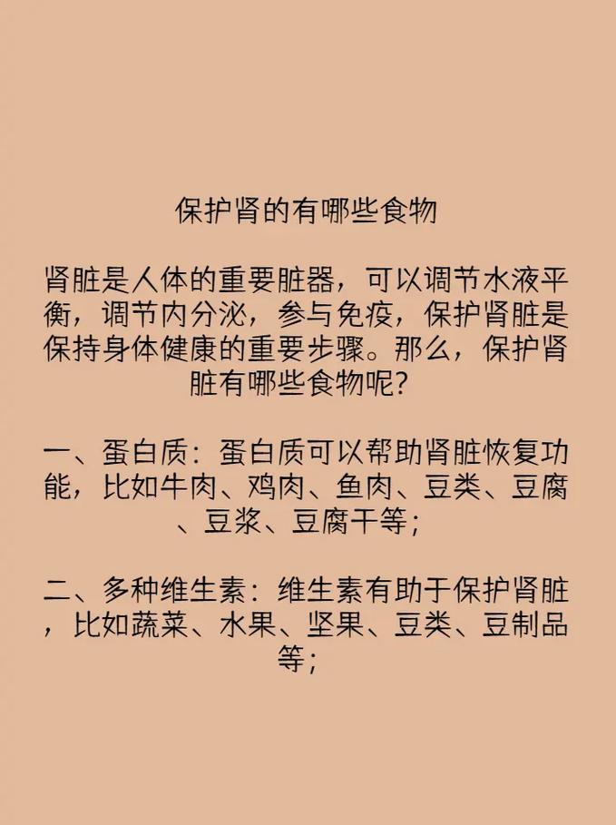 肾所需营养（肾需要什么营养元素）